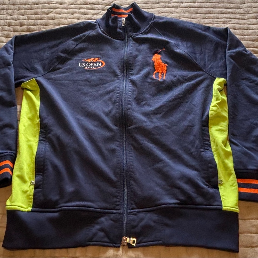 US Open 2011 Tennis Polo Ralph Lauren Big Pony Jacket Size M